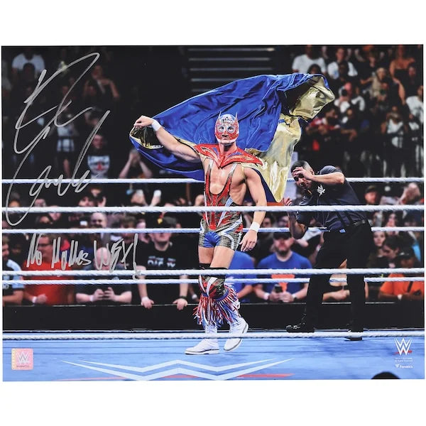 El Grande Americano Signed 16 x 20 WWE Photo | In-Ring Cape