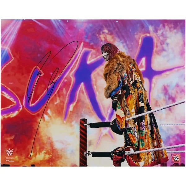 Asuka Signed WWE 16 x 20 In Ring Photo | Standing on Ropes