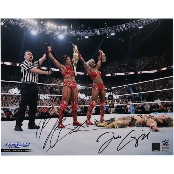 Bianca Belair & Jade Cargill Signed 16 x 20 Photo | 2024 Backlash