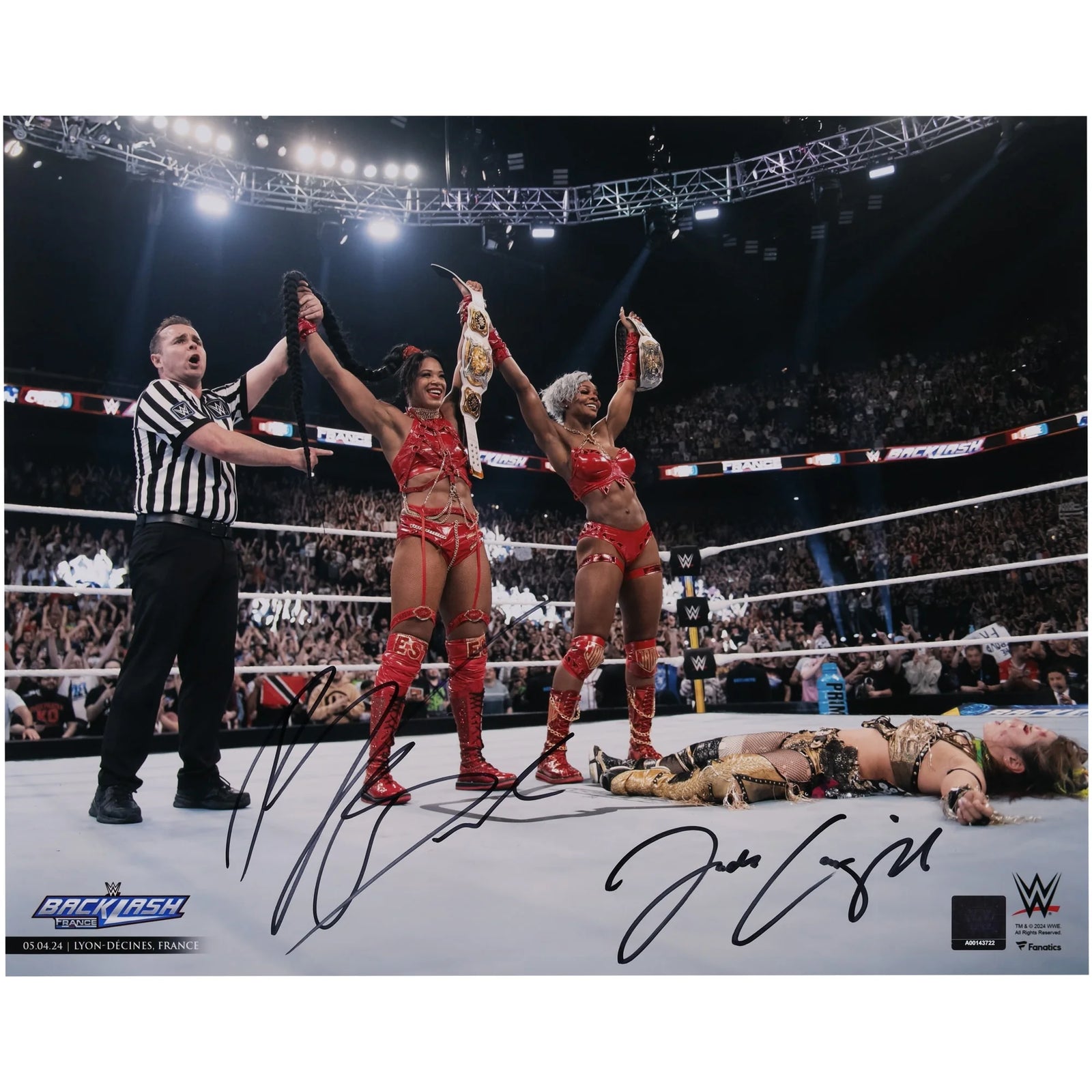 Bianca Belair & Jade Cargill Signed 16 x 20 Photo | 2024 Backlash