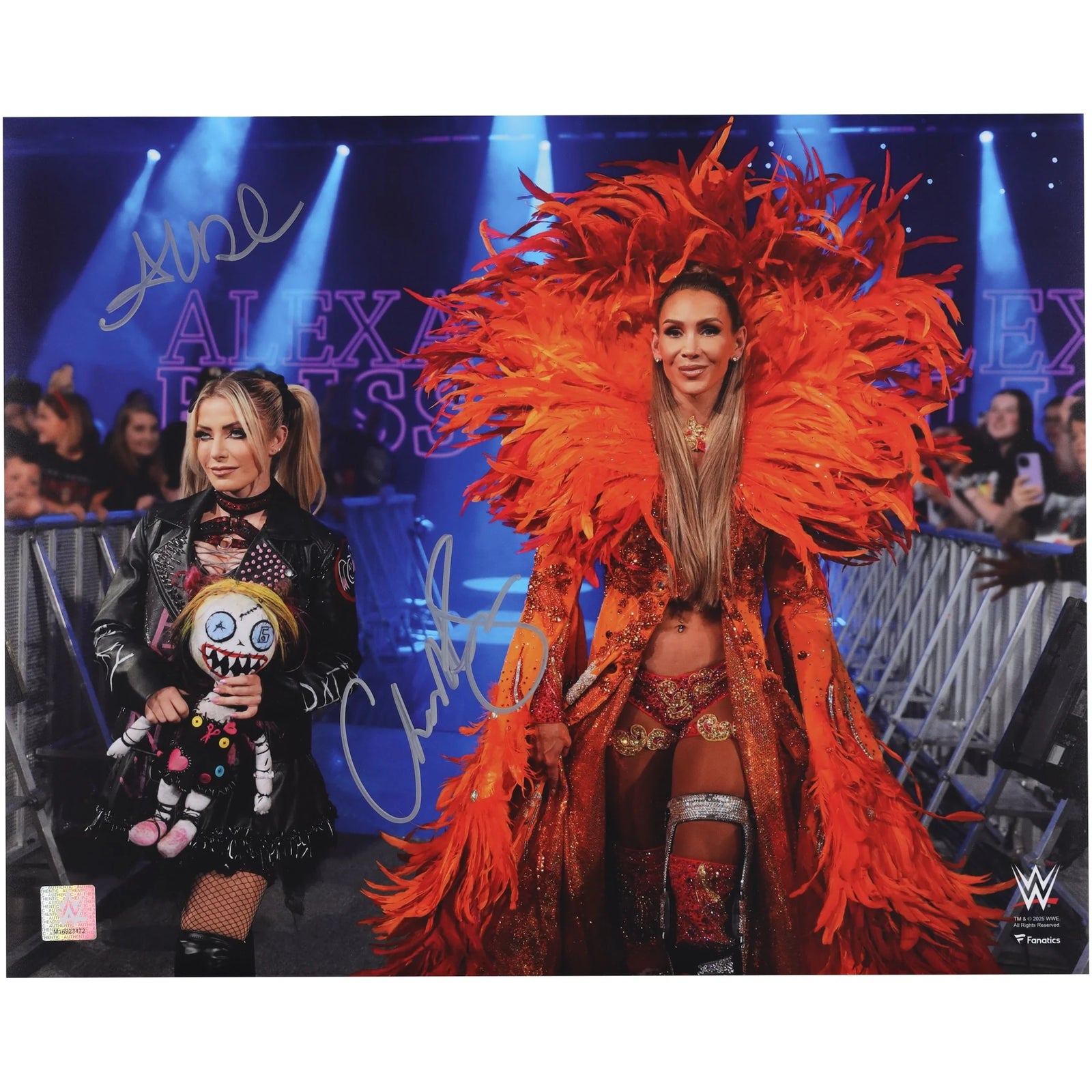 Alexa Bliss & Charlotte Flair Signed 16 x 20 Photo | WWE Dual Autograph