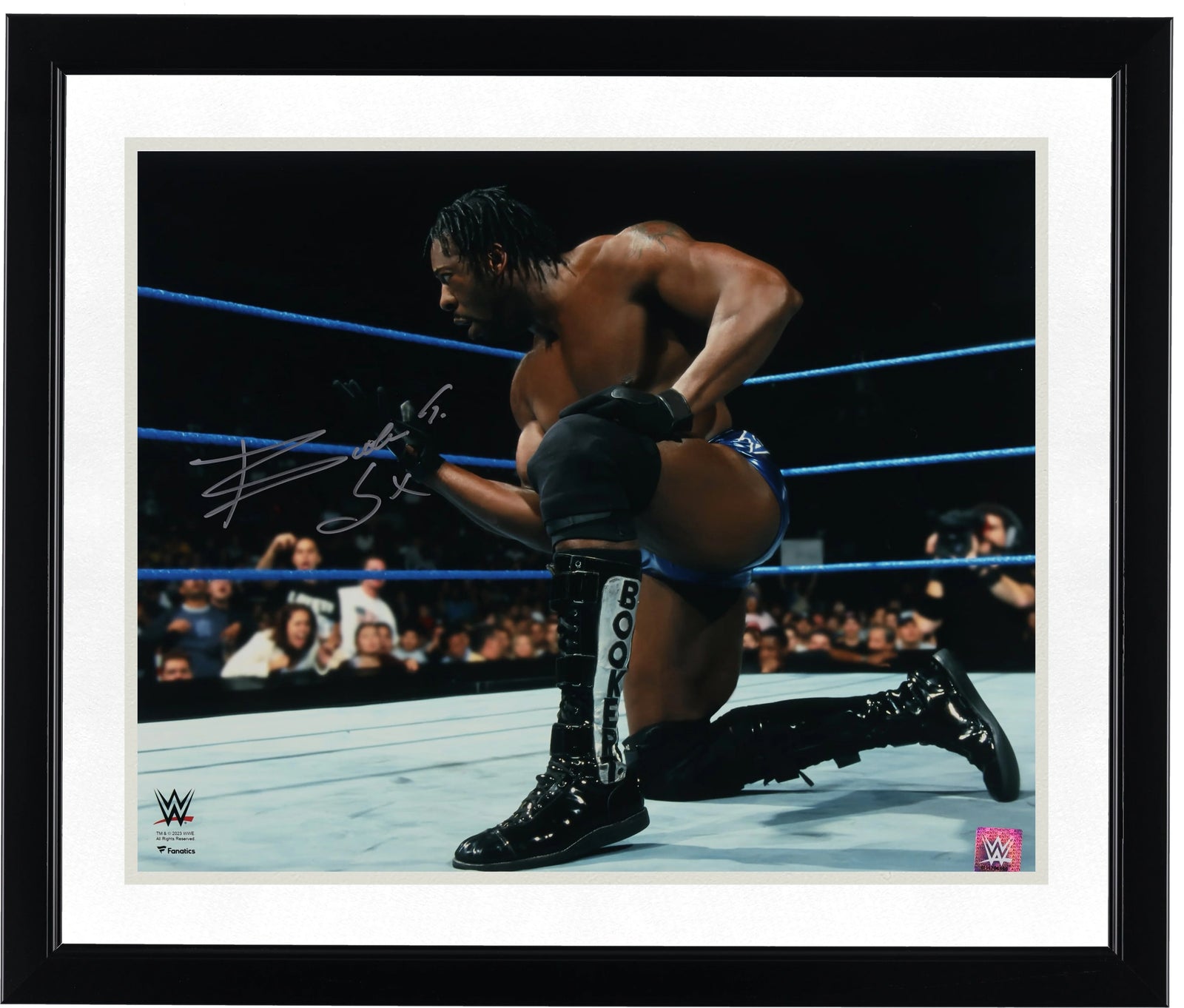 Booker T Signed 16 x 20 Spinaroonie Photograph | WWE Hall of Famer