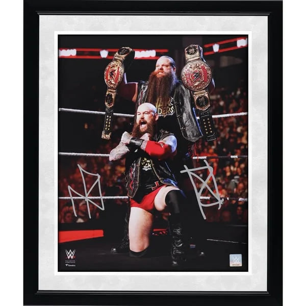 Erik and Ivar The War Raiders Signed 16 x 20 Photo | WWE Tag Team Titles | W16WRER0004