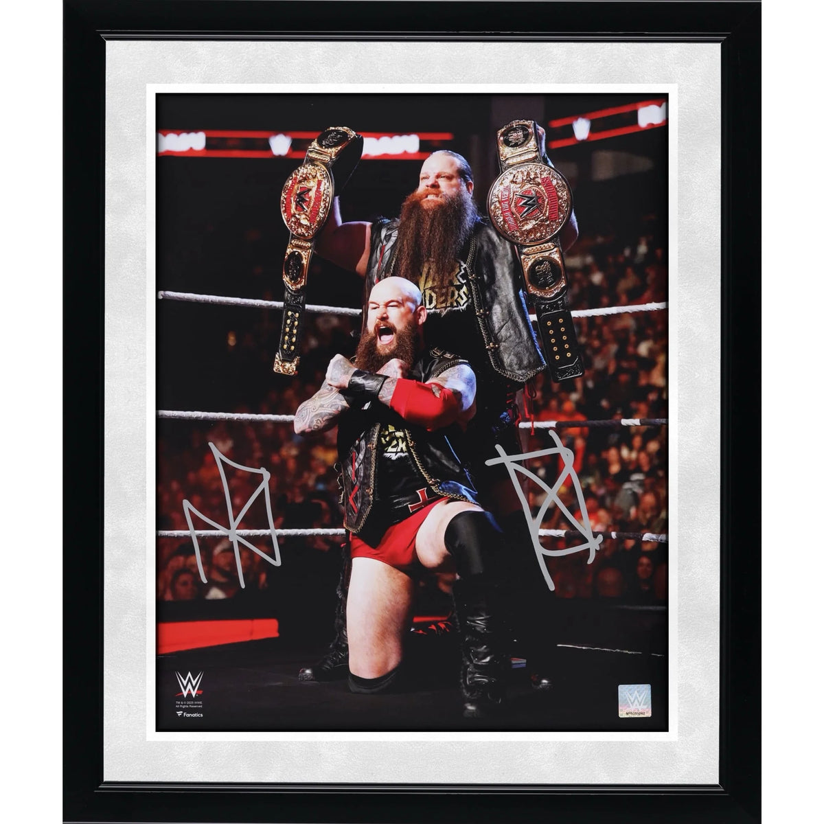 Erik and Ivar The War Raiders Signed 16 x 20 Photo | WWE Tag Team Titles | W16WRER0004