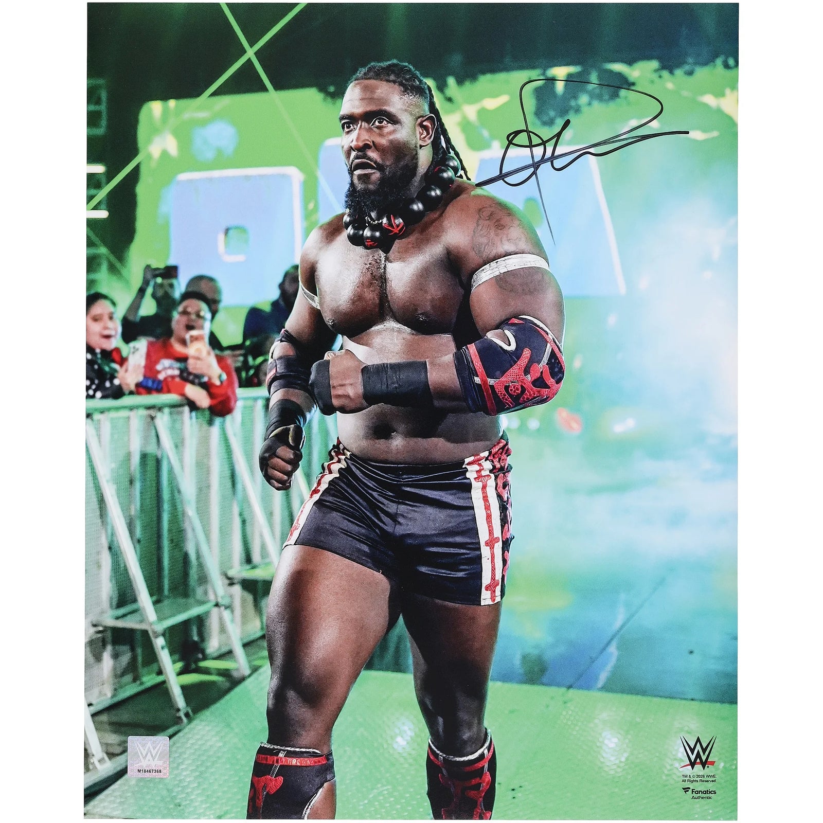 Oba Femi Signed WWE 16 x 20 Entrance Walk Photograph | Authenticated