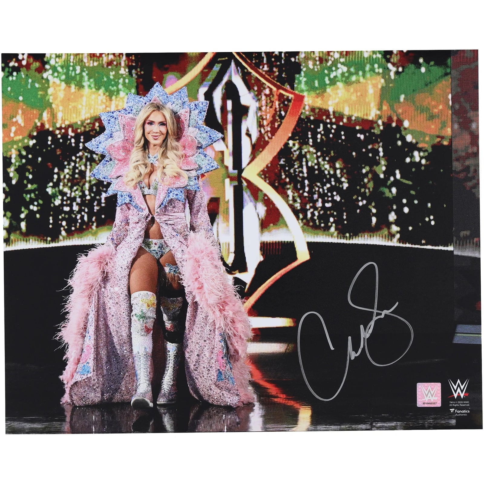 Charlotte Flair Signed 16 x 20 Evolution Entrance Photograph | Authenticated