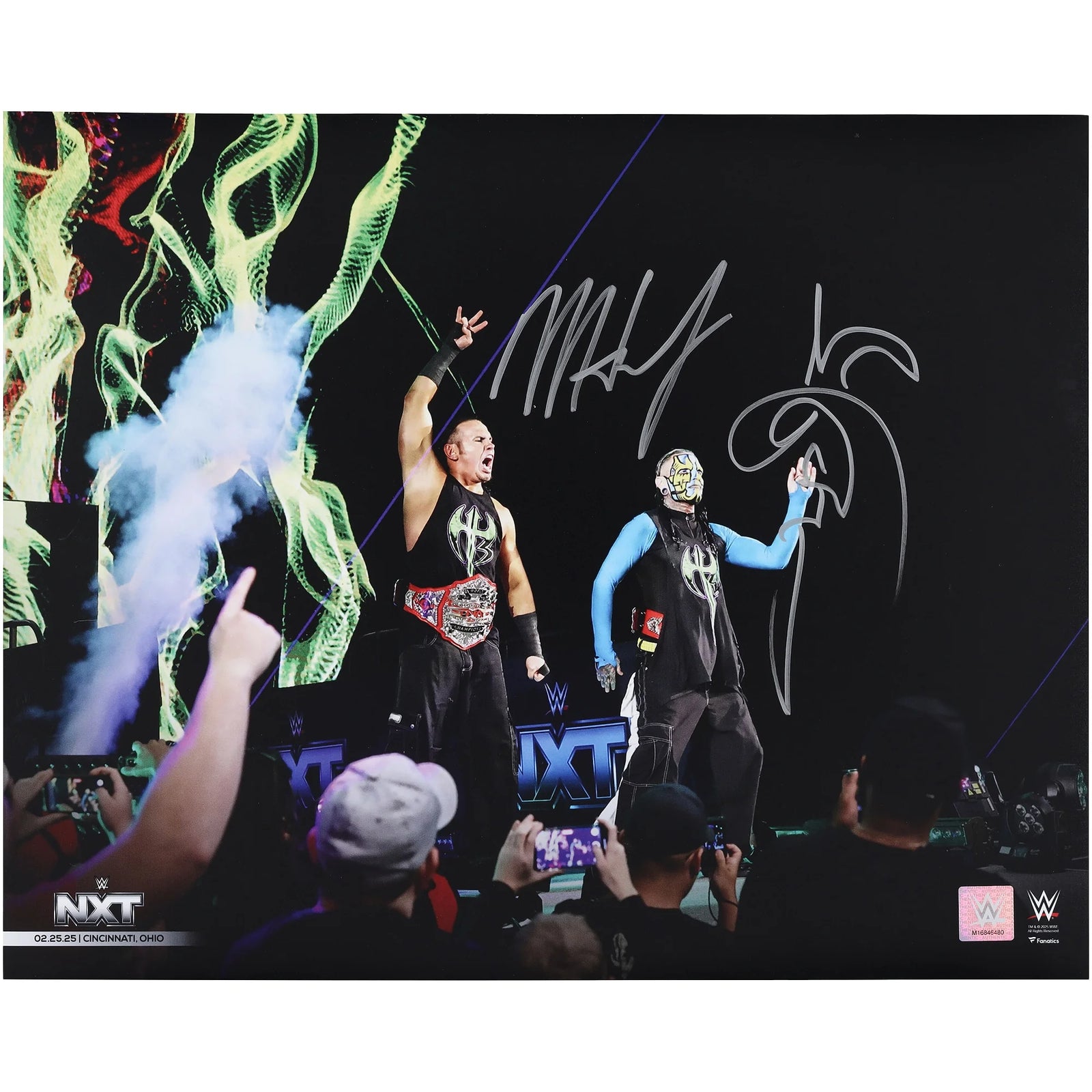 The Hardy Boyz Signed 16 x 20 WWE Return NXT Entrance Photo | Authenticated