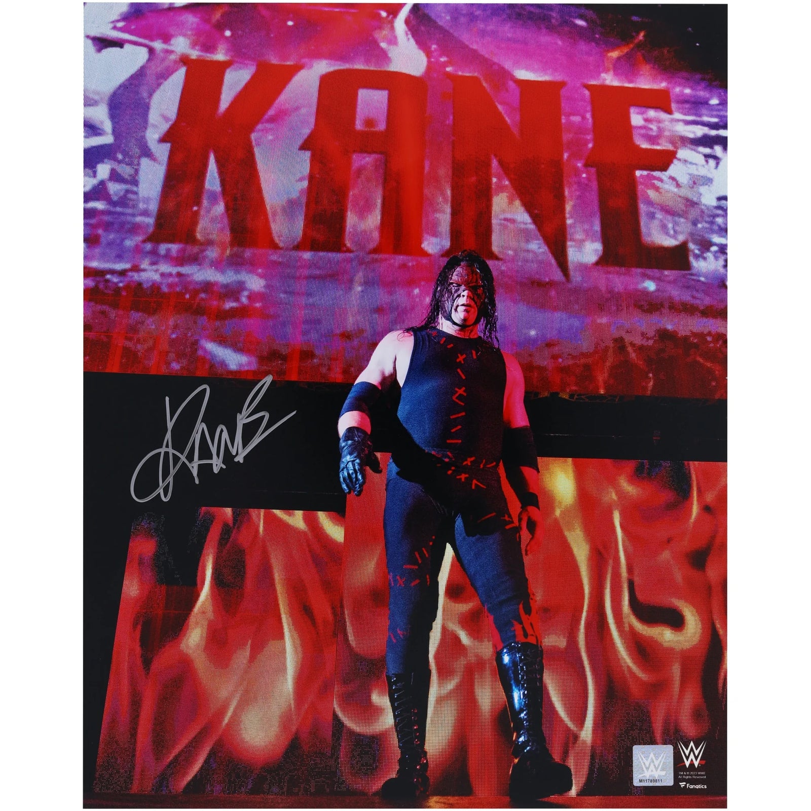 Kane WWE Signed 16 x 20 Entrance Photo | Authenticated