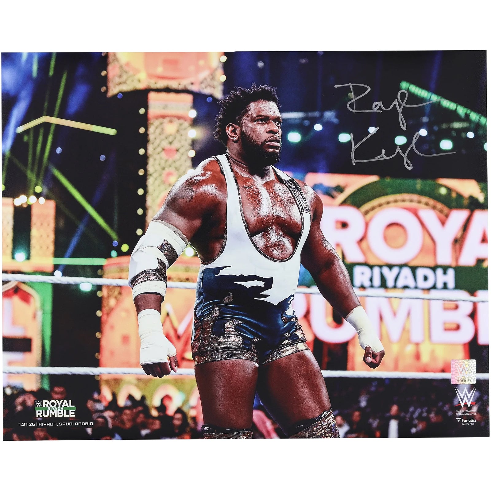 Royce Keys Signed 16 x 20 Royal Rumble 2026 WWE Debut Photograph | Authenticated