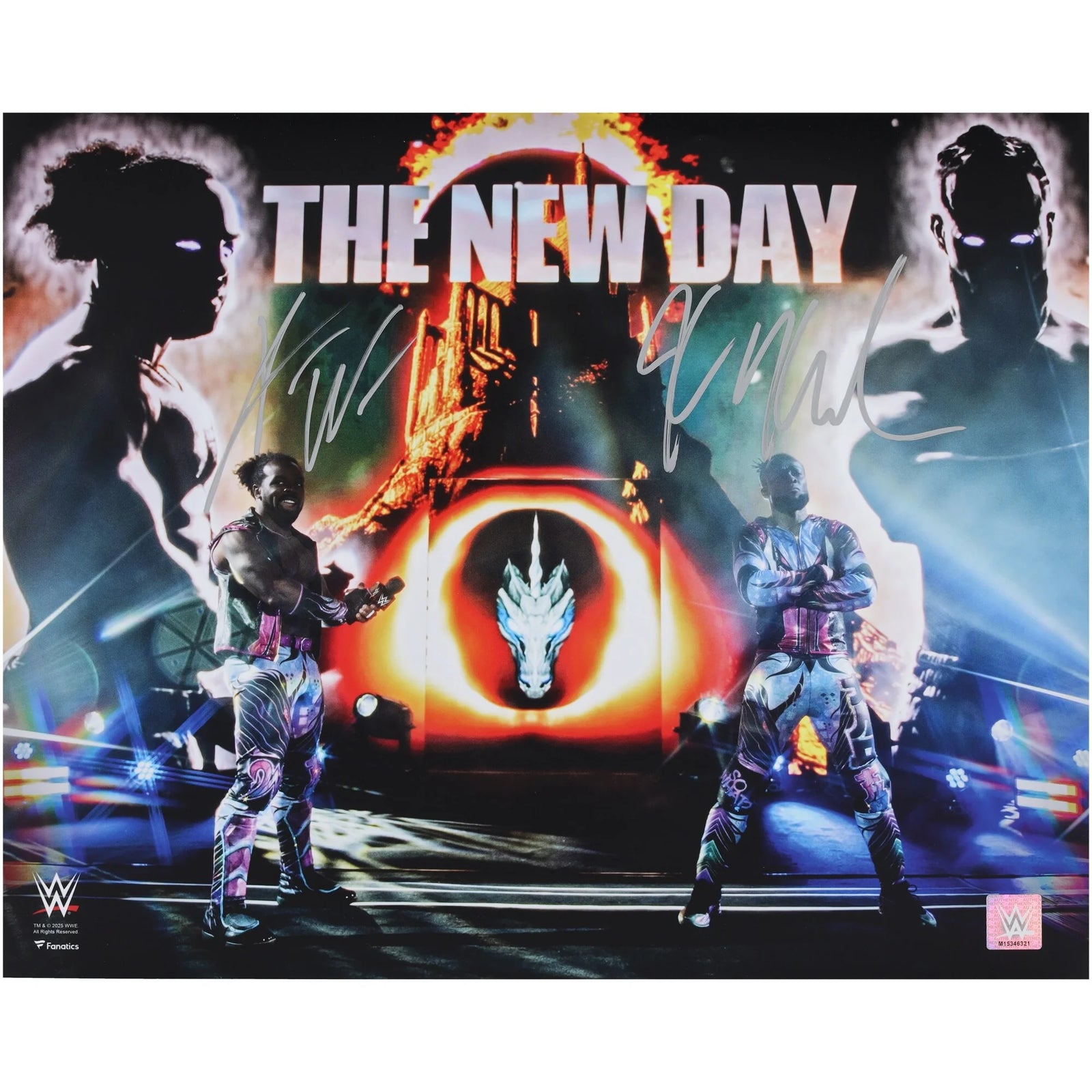 Kofi Kingston and Xavier Woods Signed 16 x 20 Photograph | The New Day