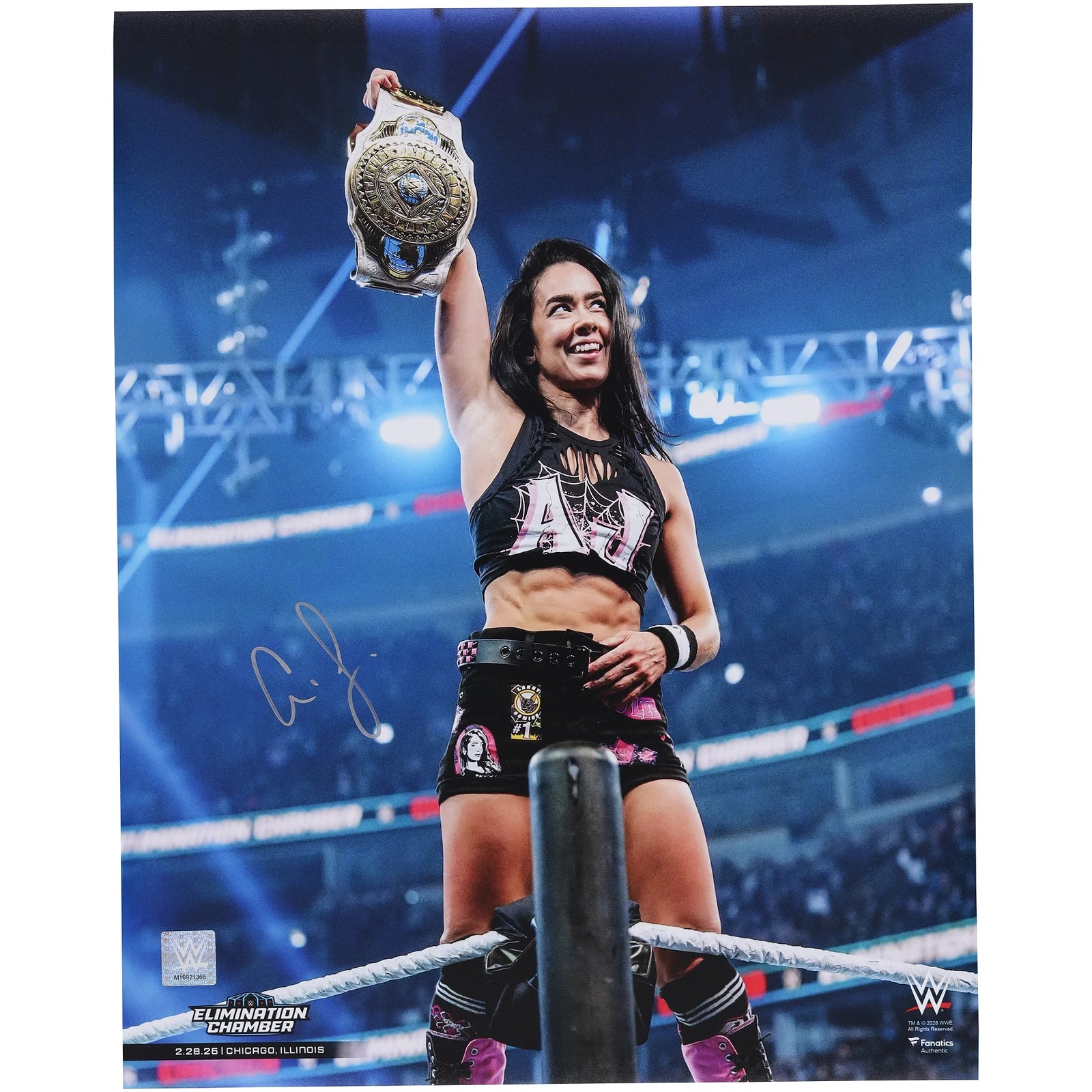 AJ Lee Signed 16 x 20 Photograph | Women's Intercontinental Championship