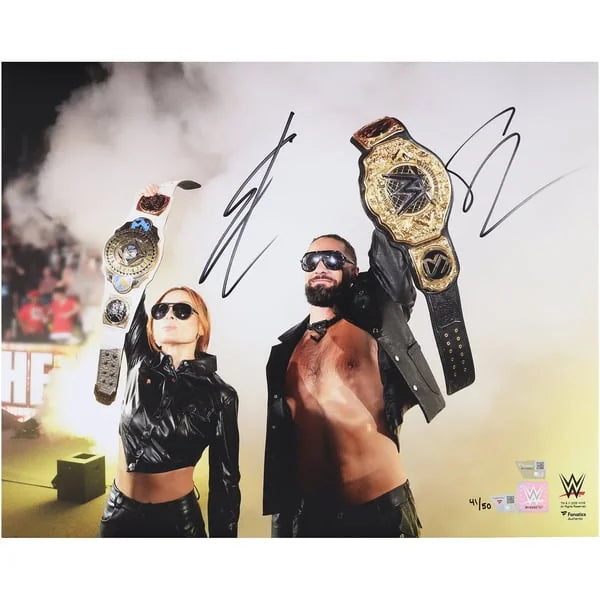 Seth Rollins & Becky Lynch Signed 16 x 20 Entrance Photo | Limited Edition | W16WRLY0008