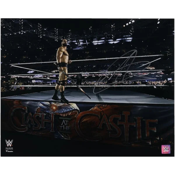 Drew McIntyre Signed 16 x 20 Clash at the Castle Photograph | Authenticated
