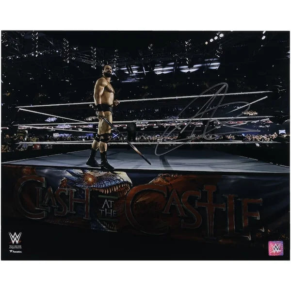 Drew McIntyre Signed 16 x 20 Clash at the Castle Photograph | Authenticated