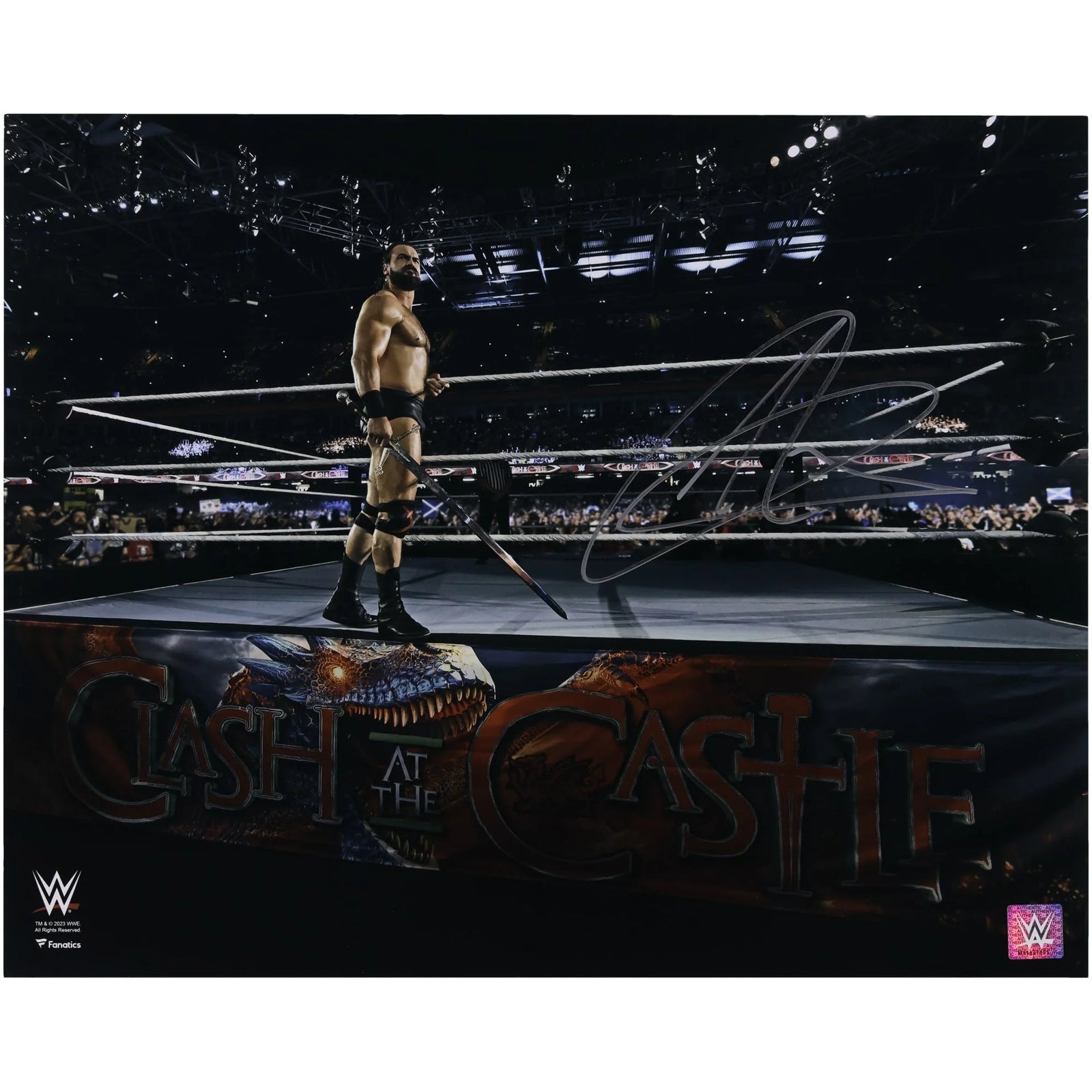 Drew McIntyre Signed 16 x 20 Clash at the Castle Photograph | Authenticated