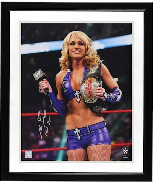 Michelle McCool Signed 16 x 20 In-Ring Photo | WWE HOF 2025 Inscription