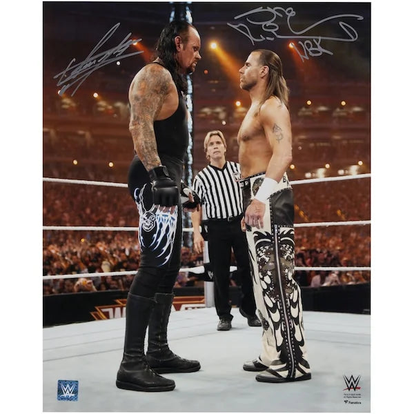 Shawn Michaels and The Undertaker Signed 16 x 20 Photo | WrestleMania 26
