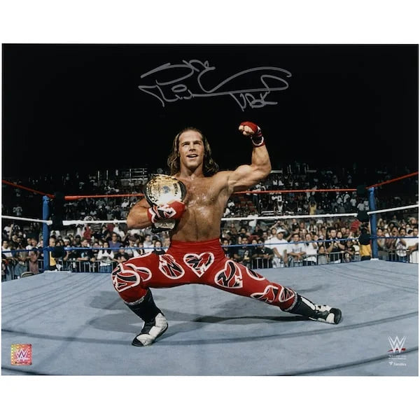 Shawn Michaels Signed 16 x 20 In Ring Pose With Title Photograph | Authenticated