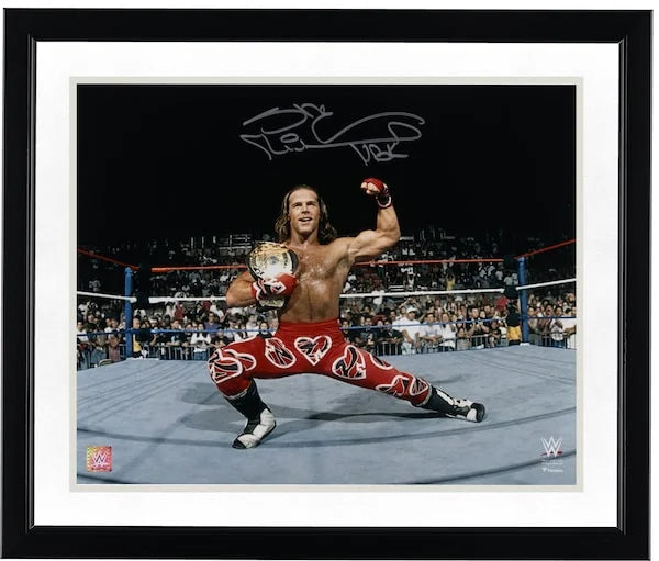 Shawn Michaels Signed 16 x 20 In Ring Pose With Title Photograph | Authenticated