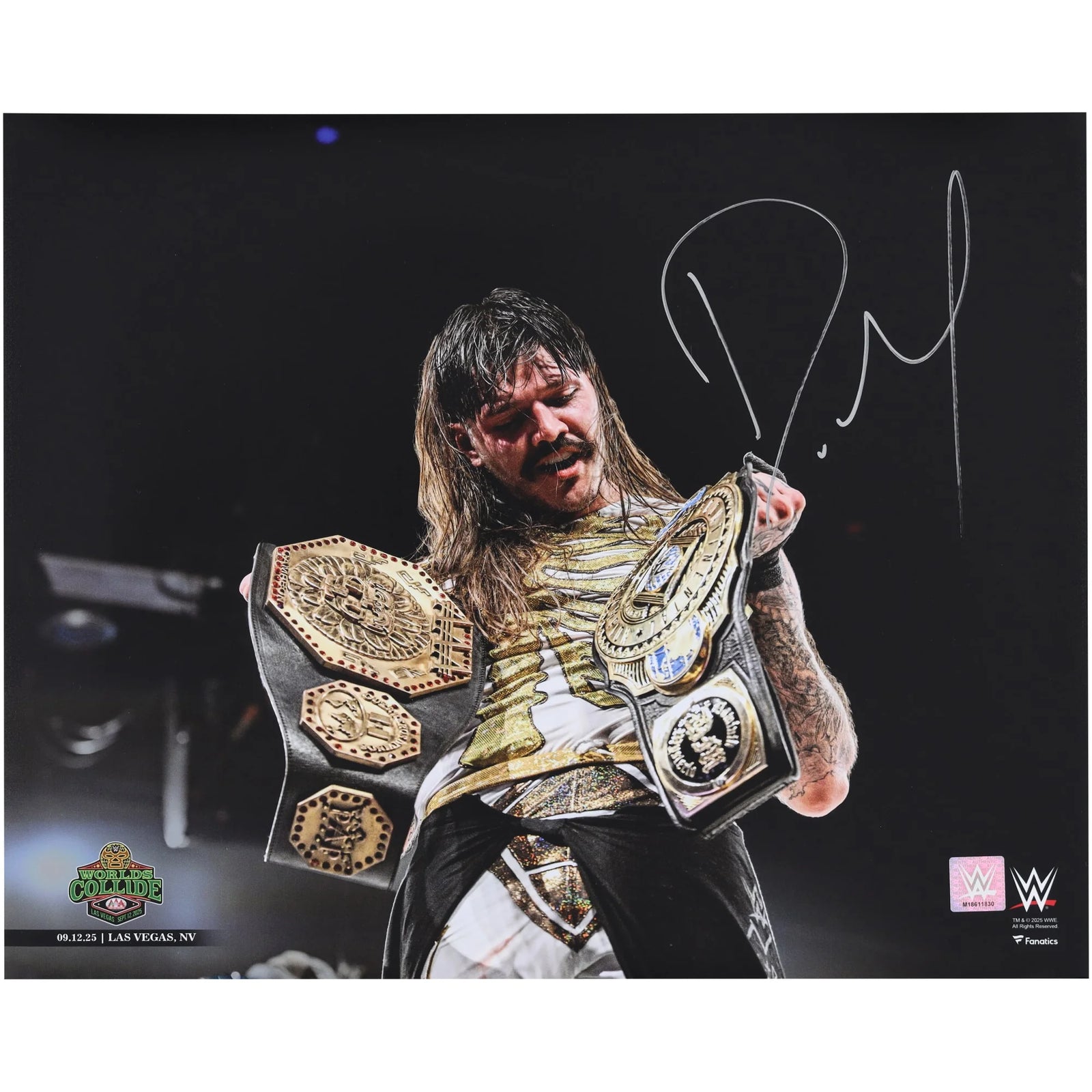 Dominik Mysterio Signed 16 x 20 Photograph | AAA Worlds Collide Dual Champion