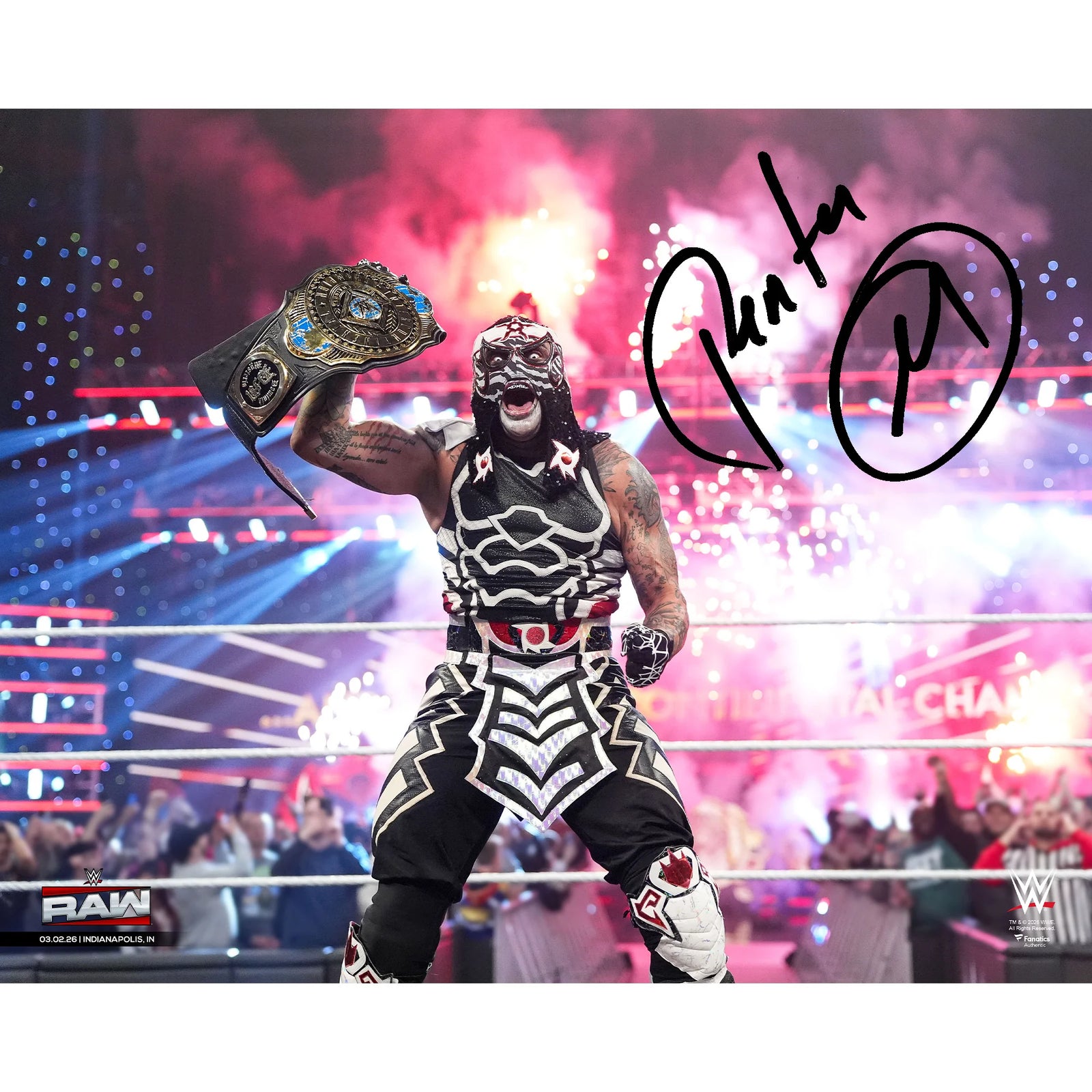 Penta Signed 16 x 20 Photo | Raising Intercontinental Championship
