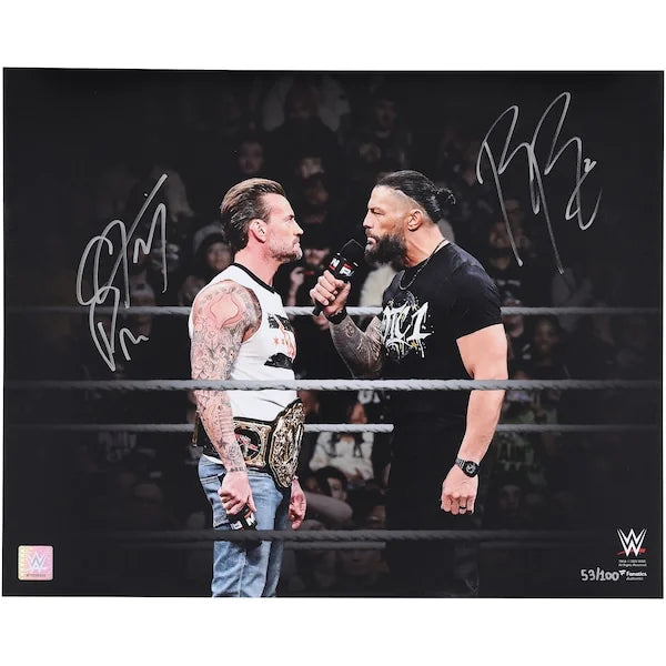 Roman Reigns & CM Punk Signed 16 x 20 Photo | Limited Edition of 100