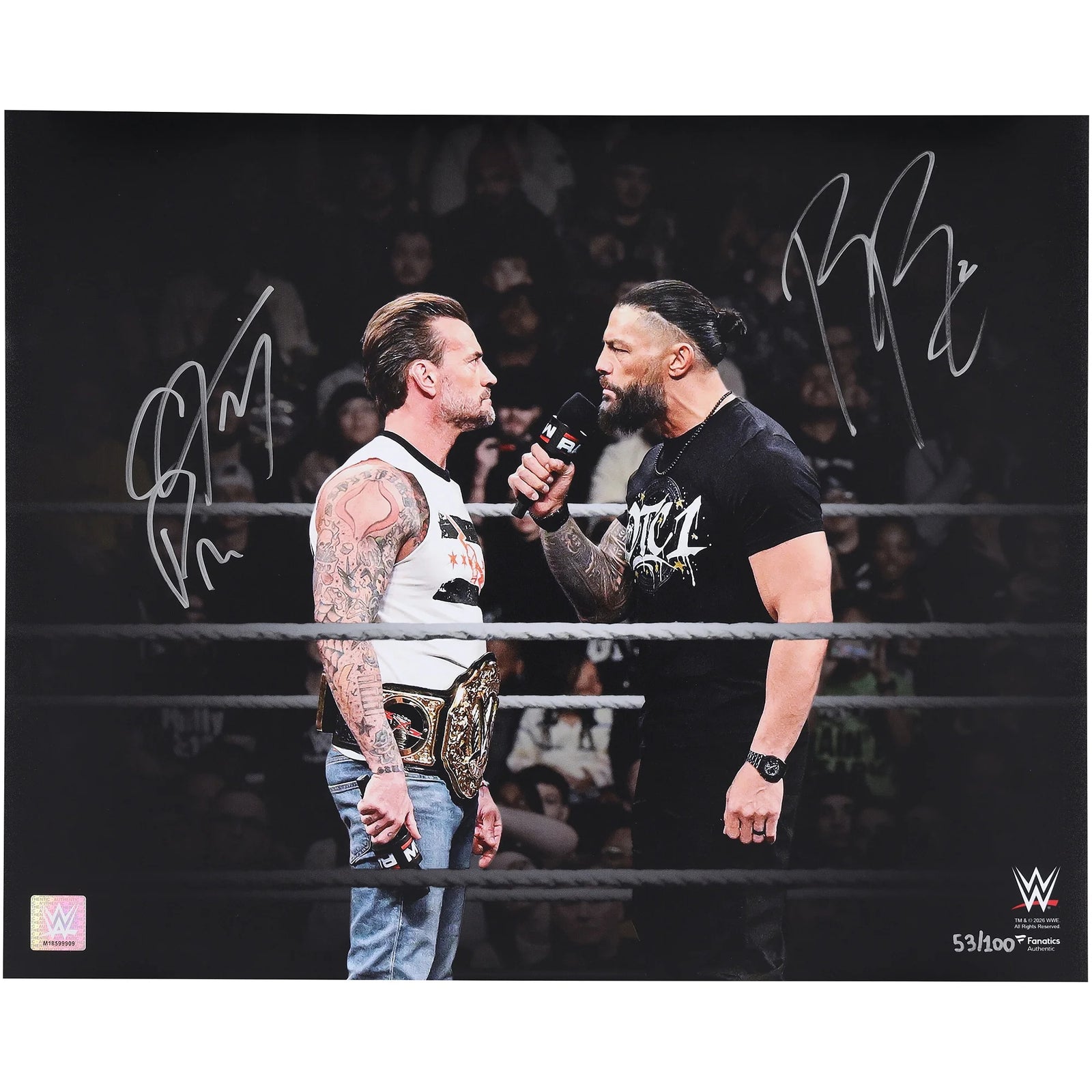Roman Reigns & CM Punk Signed 16 x 20 Photo | Limited Edition of 100