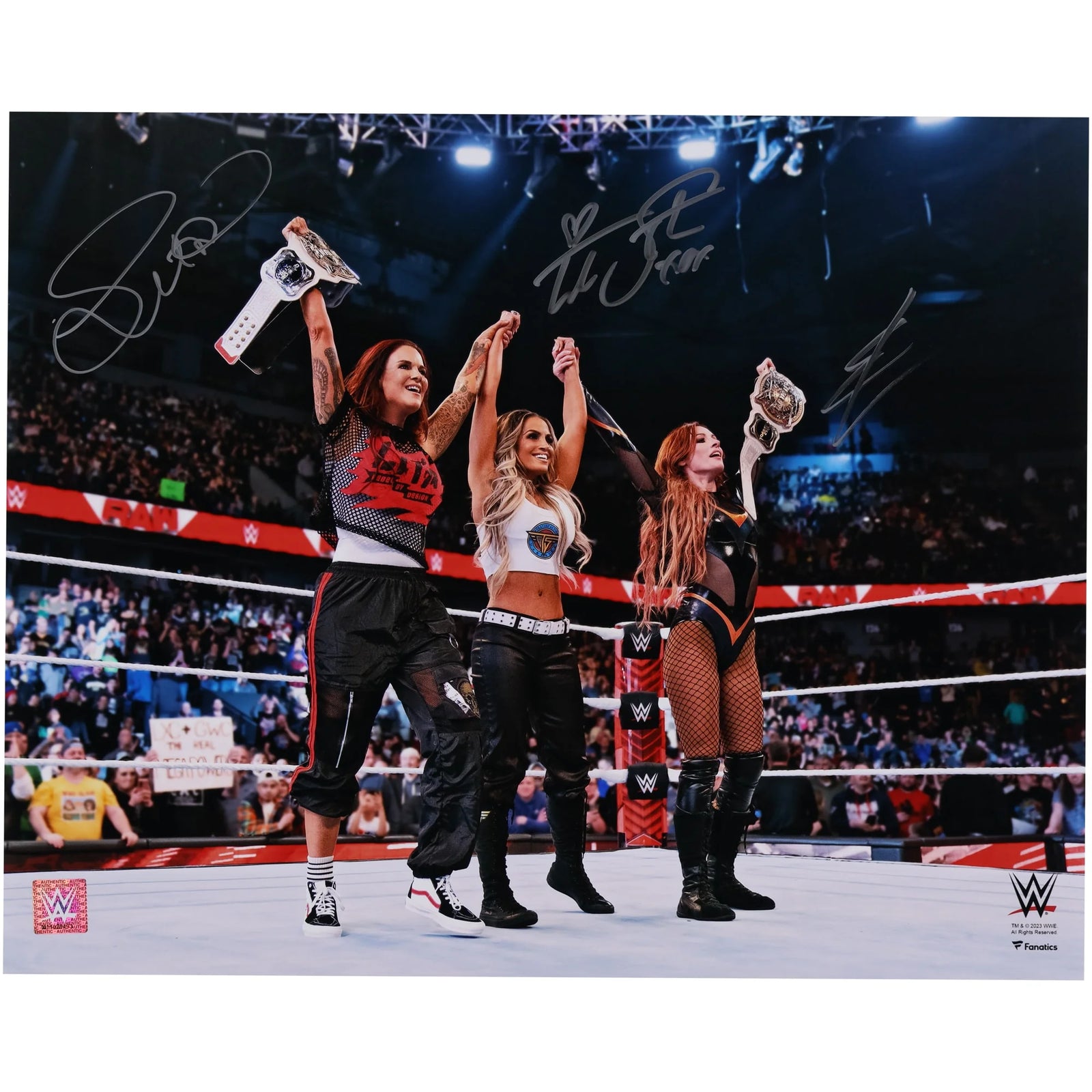 Trish Stratus, Becky Lynch & Lita Signed 16 x 20 Photo | Authenticated