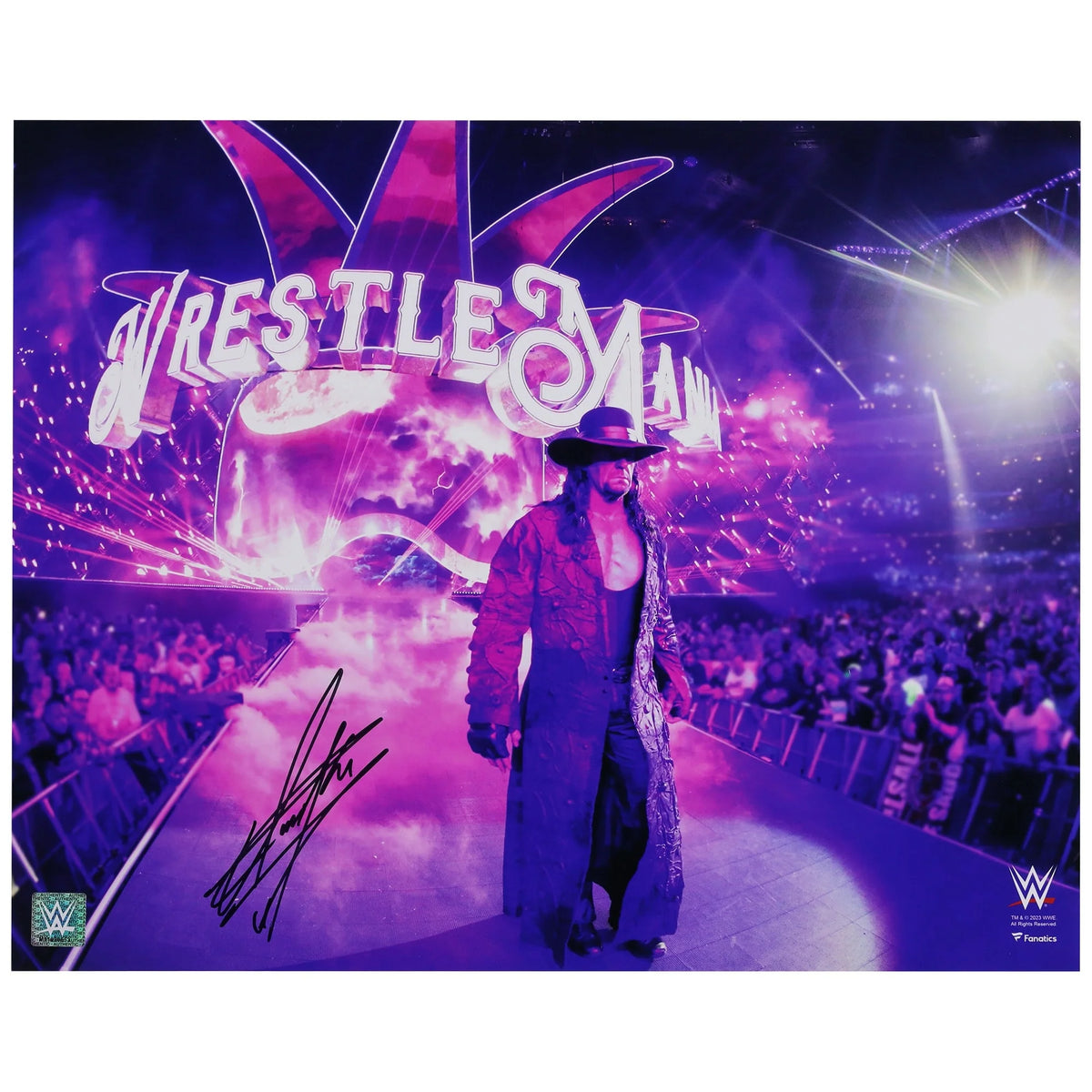 The Undertaker Signed 16 x 20 WrestleMania 34 Entrance Photo | Authenticated