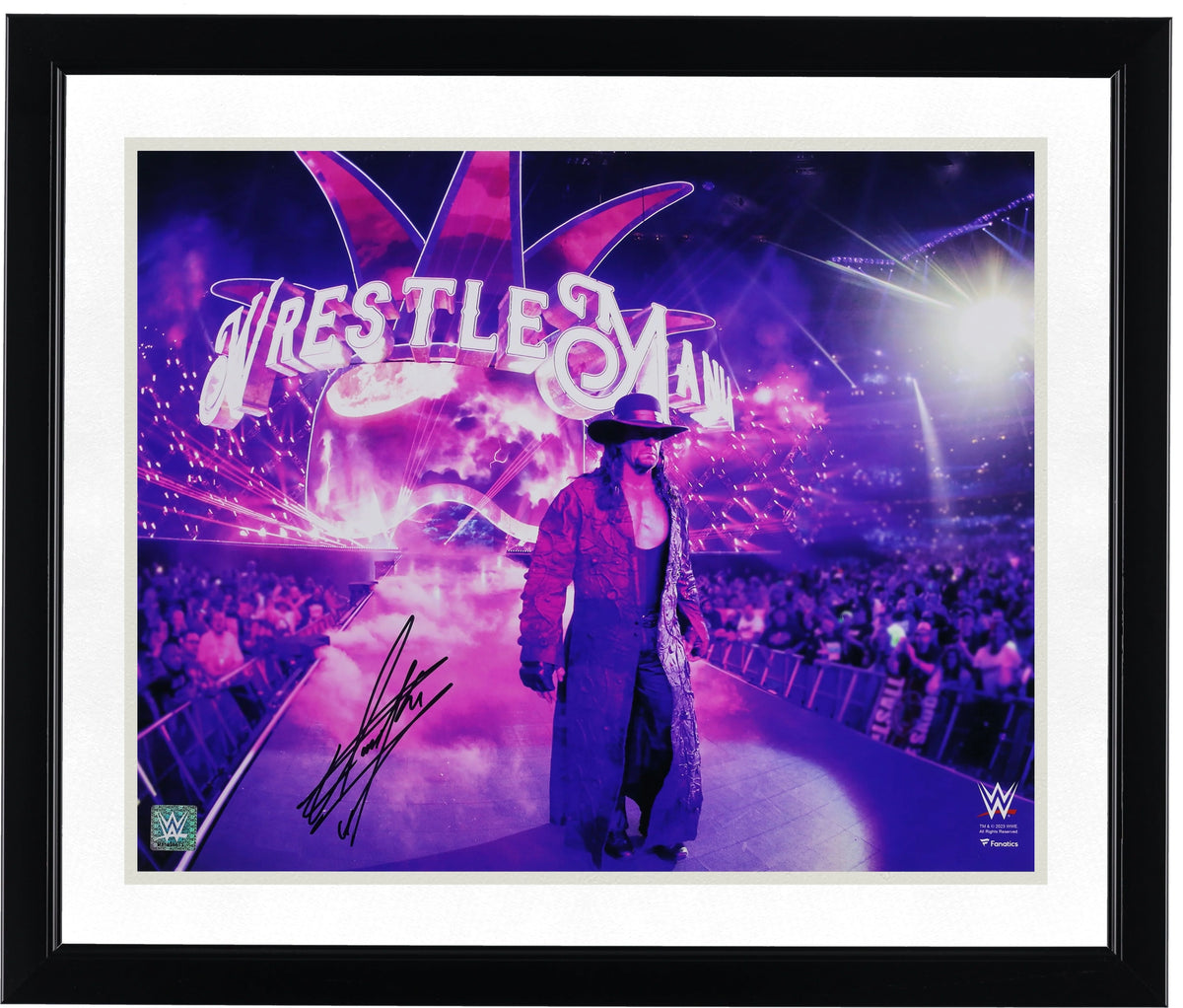 The Undertaker Signed 16 x 20 WrestleMania 34 Entrance Photo | Authenticated