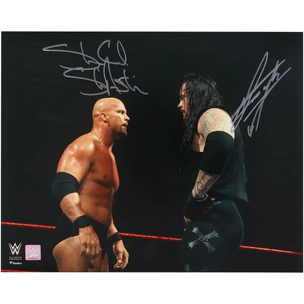 The Undertaker & Stone Cold Steve Austin Signed 16 x 20 Photo | WWE