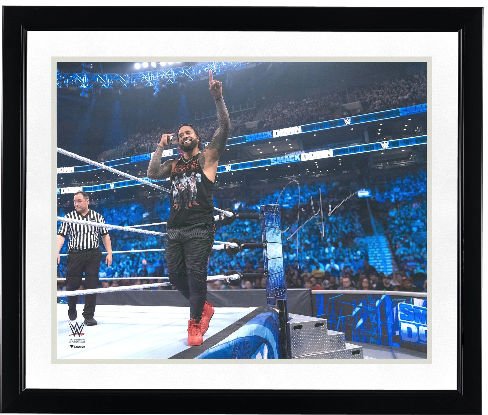 Jimmy Uso Signed 16 x 20 On Ring Apron Photo | Authenticated