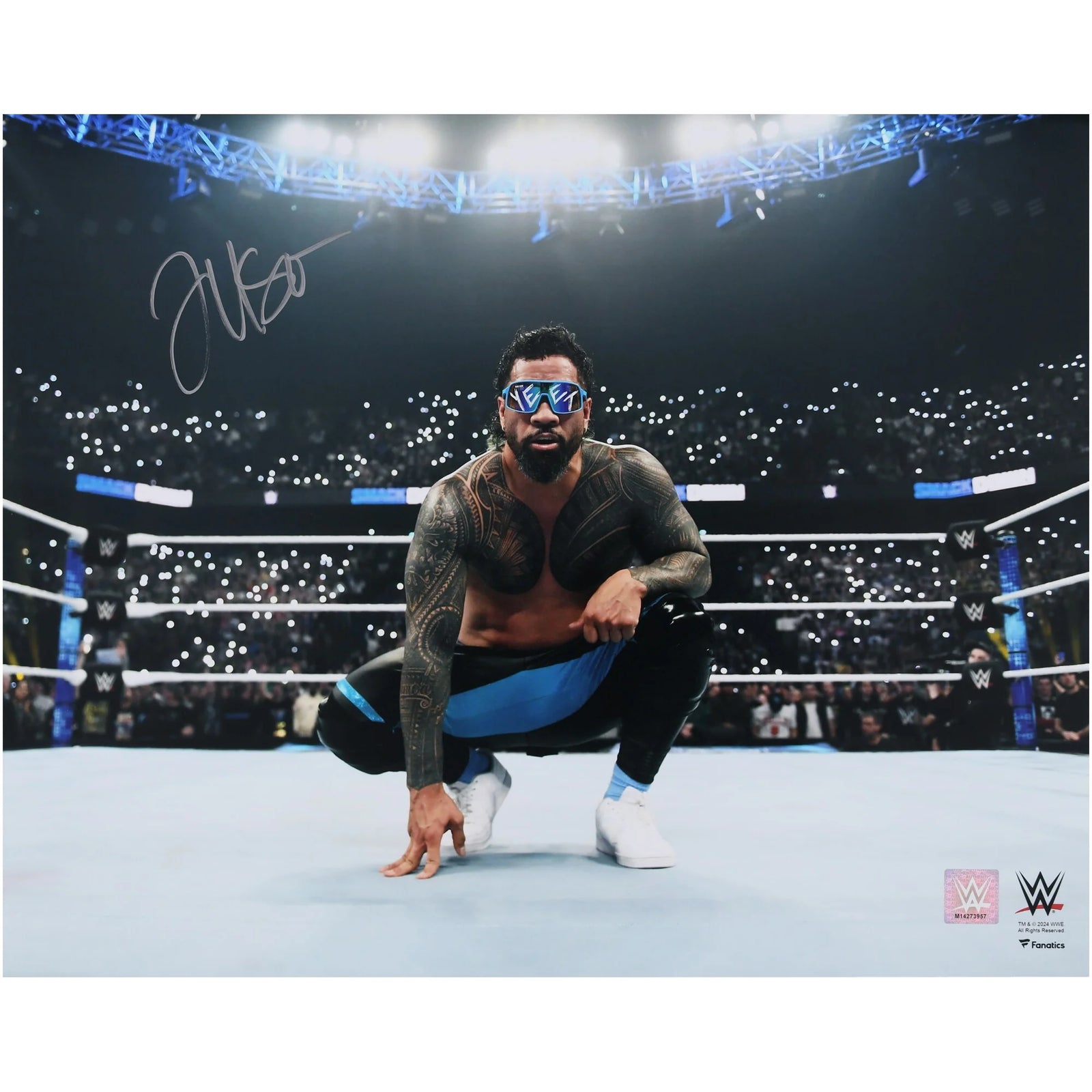 Jey Uso Signed 16 x 20 In-Ring Photograph | WWE