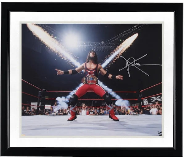 X-Pac Signed 16 x 20 X-Chop Pyro Entrance Photograph | Authenticated