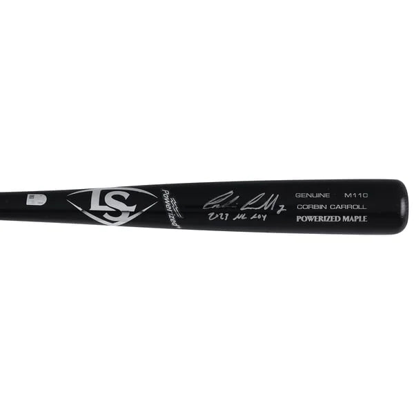 Corbin Carroll Signed Louisville Slugger Bat | 2023 NL ROY Inscription | WBATSCA0053
