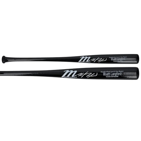 Wyatt Langford Signed Marucci Game Model Mini Bat | Texas Rangers | WBATSLA0007