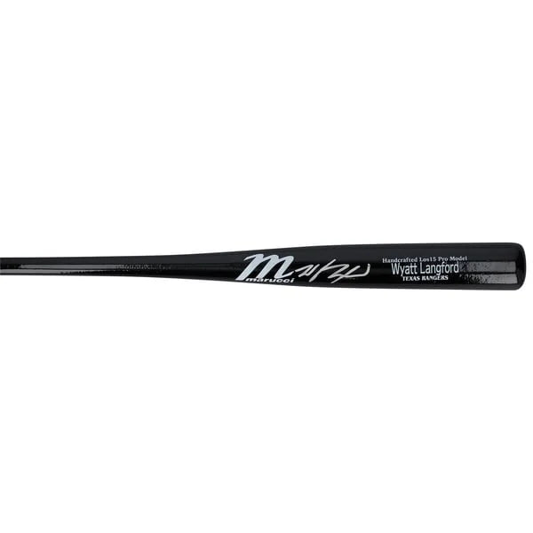 Wyatt Langford Signed Marucci Game Model Mini Bat | Texas Rangers | WBATSLA0007