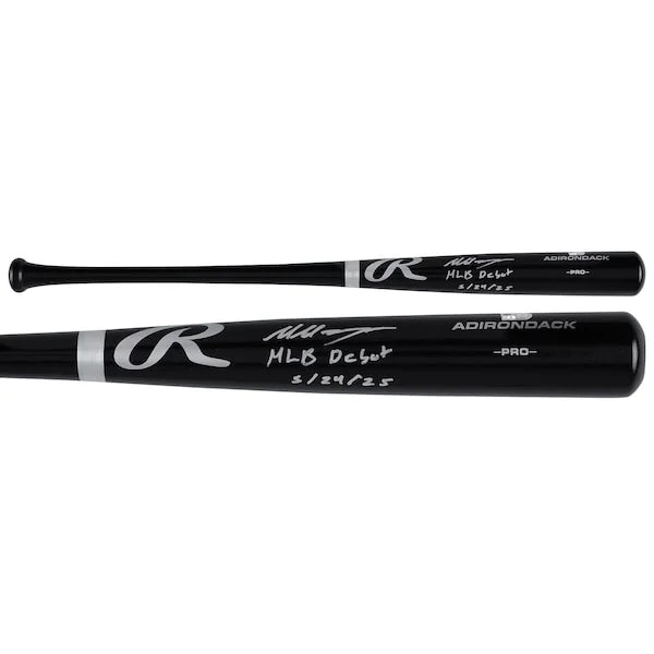 Marcelo Mayer Signed Black Rawlings Pro Bat | MLB Debut 5/24/25