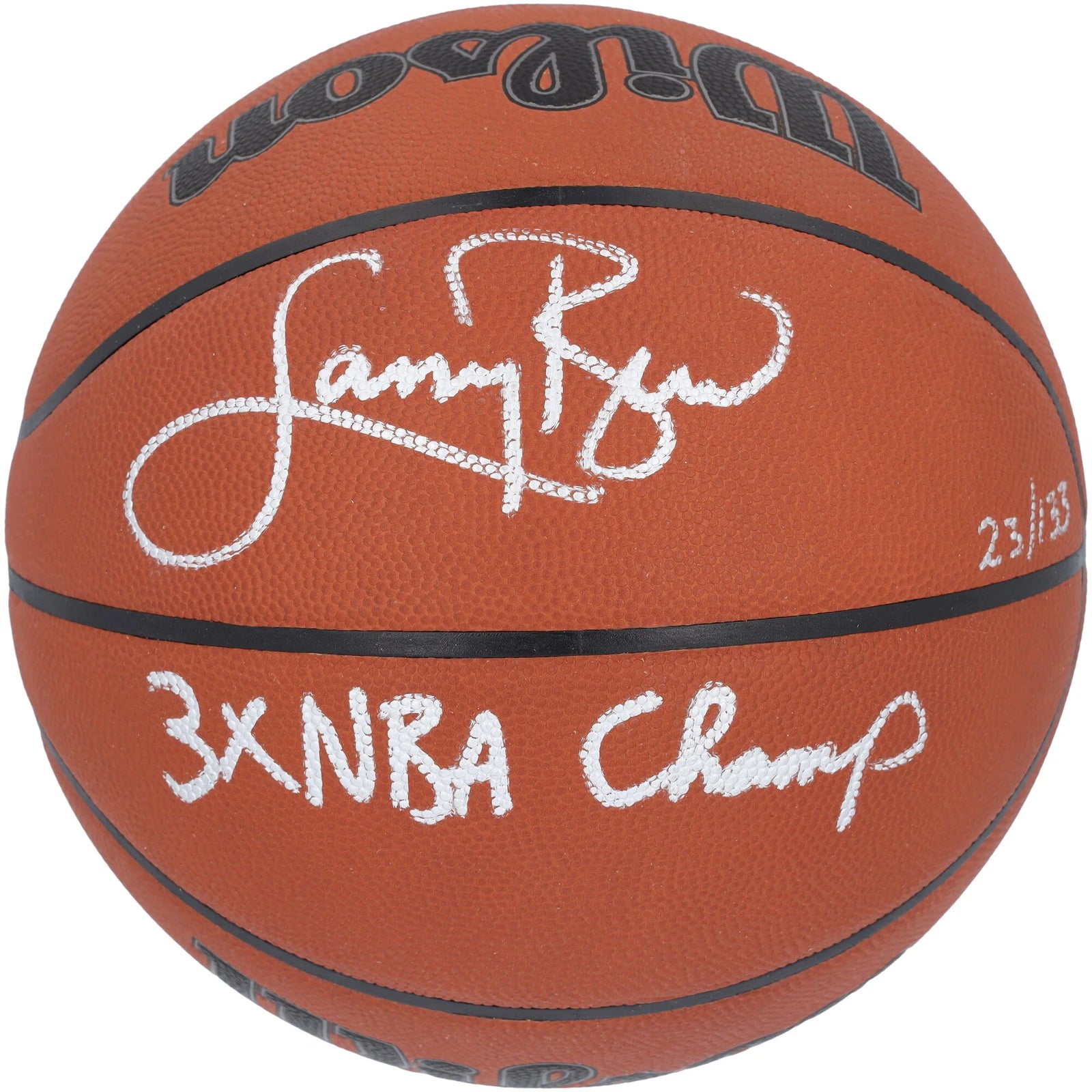 Larry Bird Signed Celtics Basketball | 3x NBA Champ Inscription