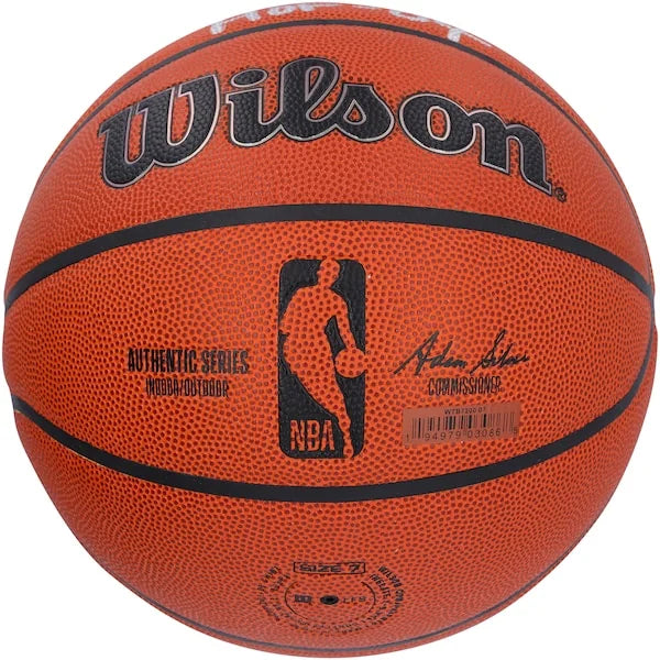 Clyde Drexler Signed Trail Blazers Basketball | HOF 04 Inscription