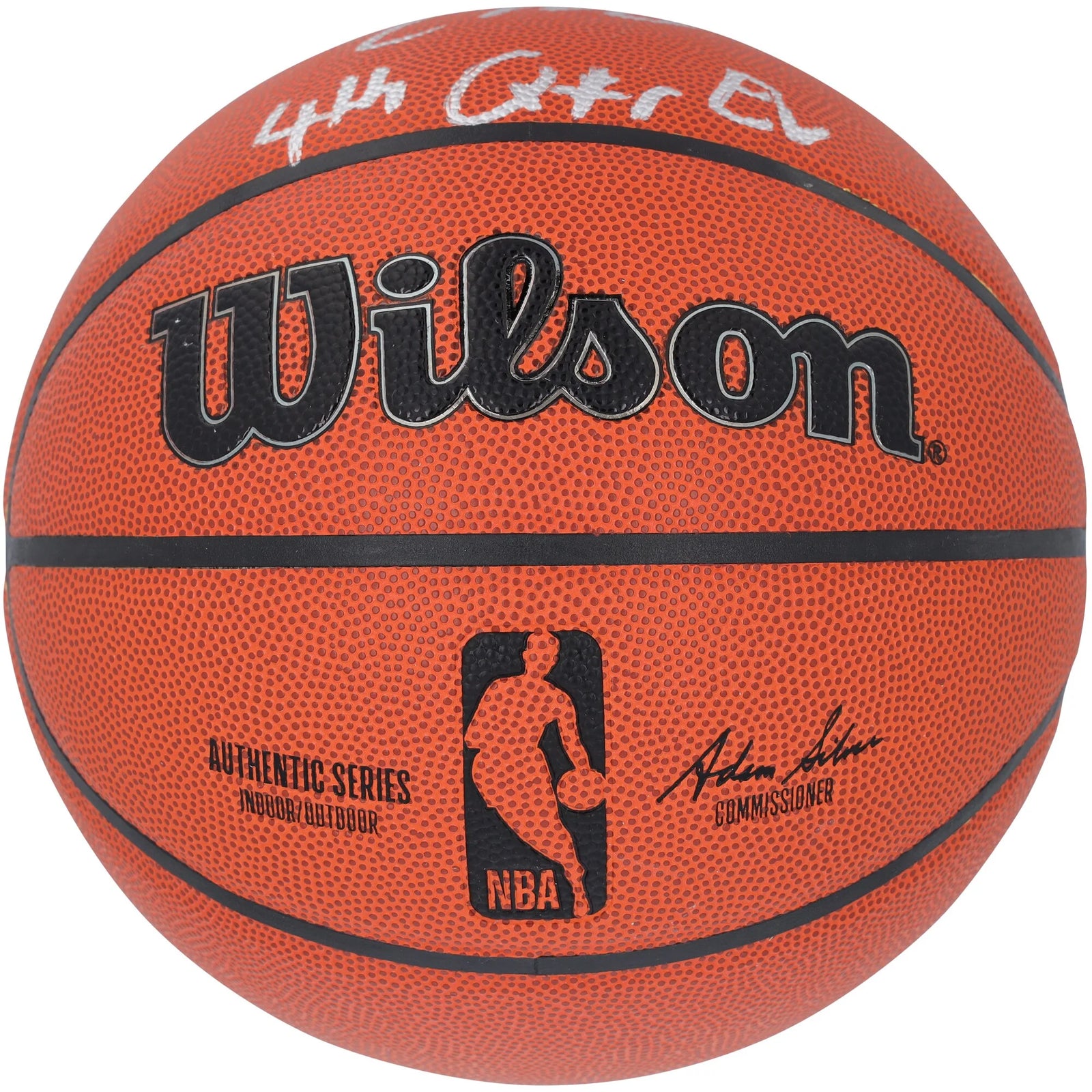 Evan Mobley Signed Wilson Basketball | 4th Quarter Ev Inscription