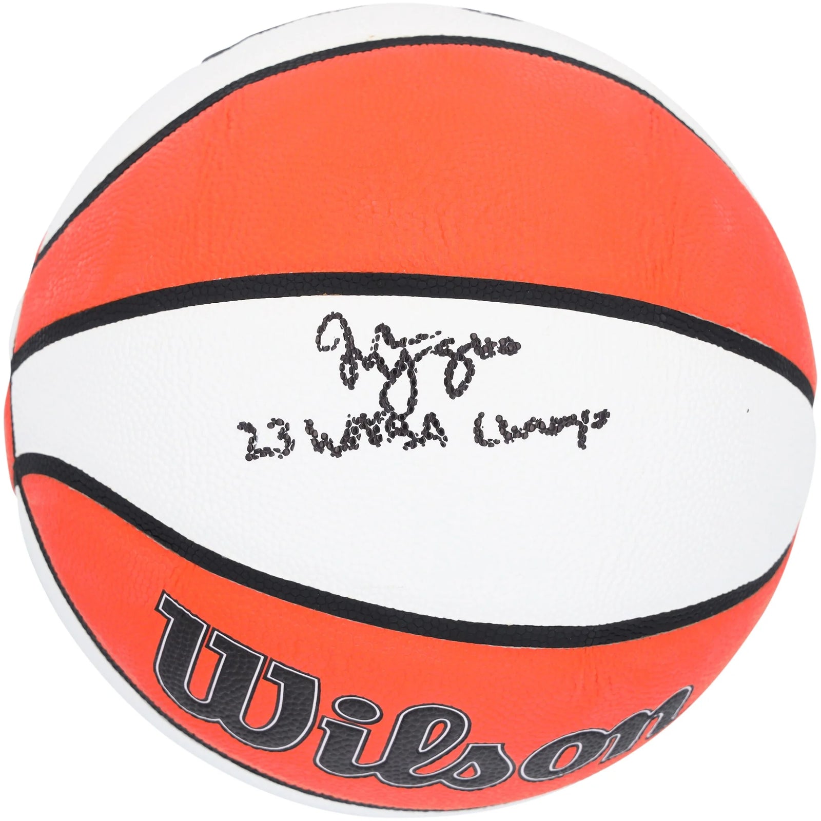 Jackie Young Signed Wilson Basketball | 2023 WNBA Champ Inscription