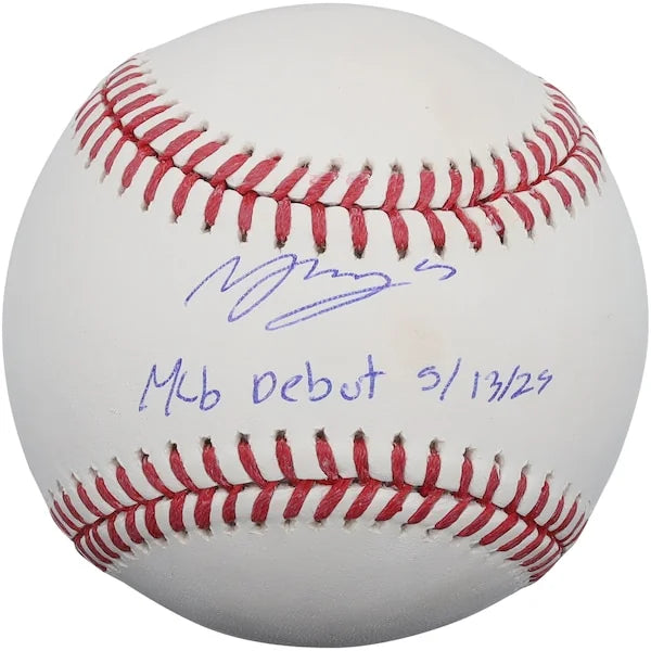 Moises Ballesteros Signed Cubs Baseball | MLB Debut 5/13/25 Inscription