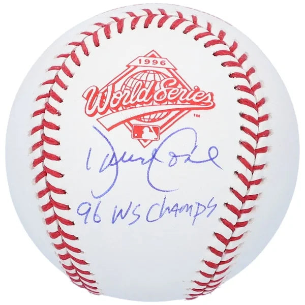 David Cone Signed 1996 World Series Baseball | 96 WS Champs Inscription