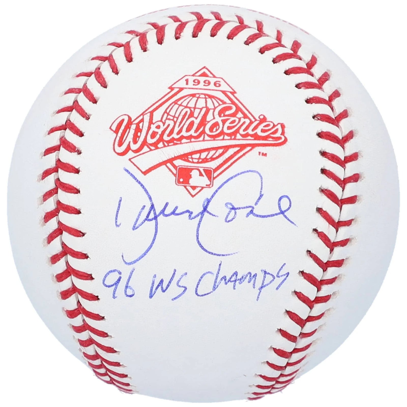 David Cone Signed 1996 World Series Baseball | 96 WS Champs Inscription