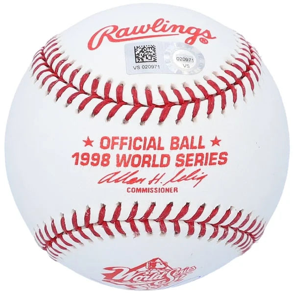 David Cone Signed 1998 World Series Baseball | 98 WS Champs Inscription