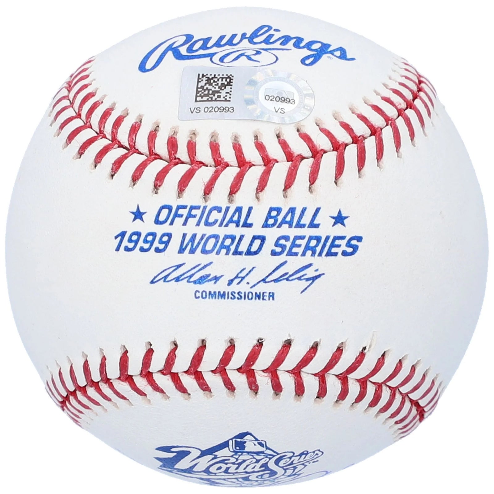 David Cone Signed 1999 World Series Baseball | 99 WS Champs Inscription