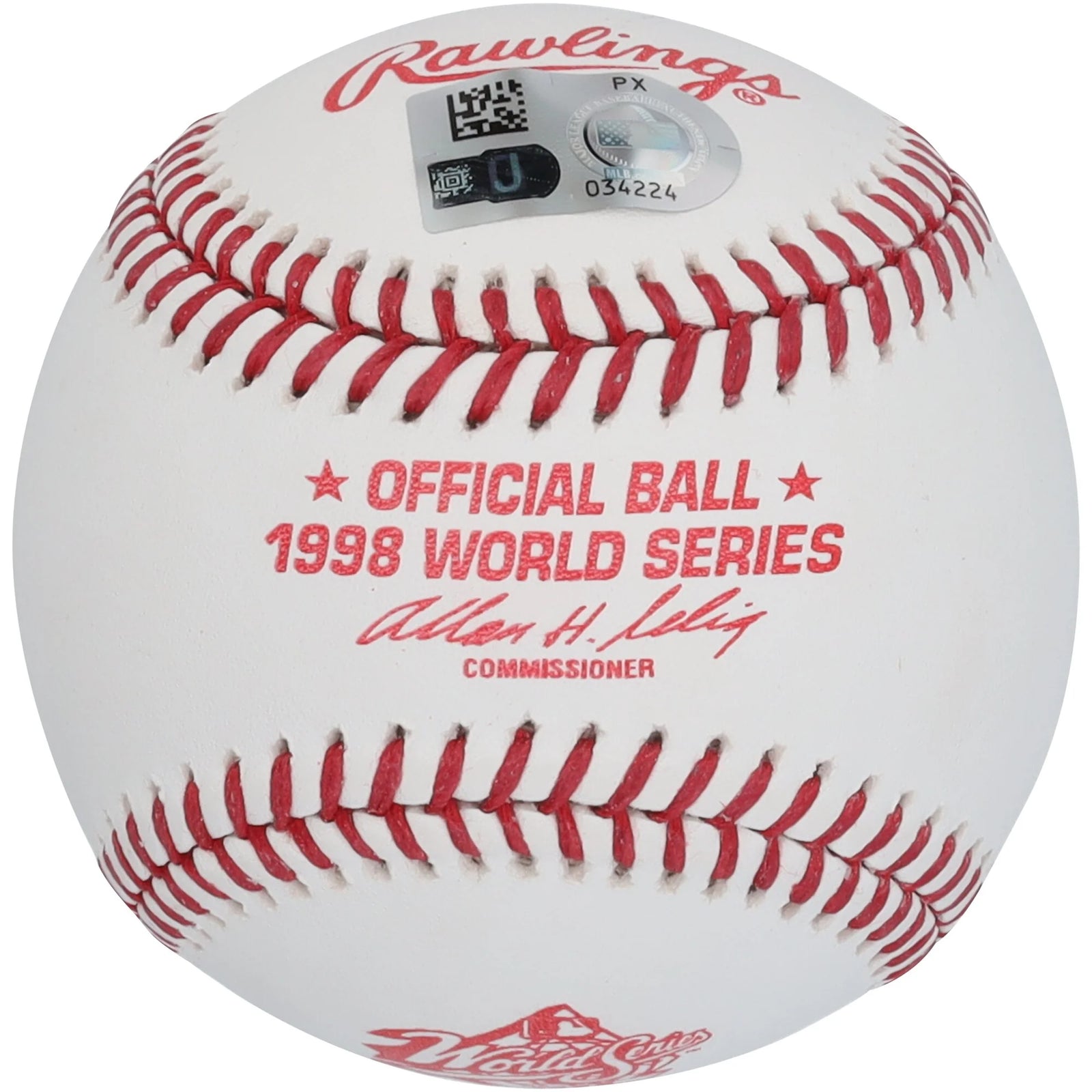 David Cone Signed 1998 World Series Logo Baseball | Yankees