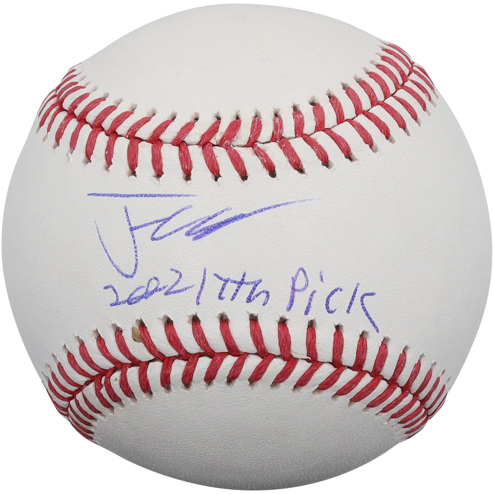 Justin Crawford Signed Baseball | 2022 17th Pick Inscription
