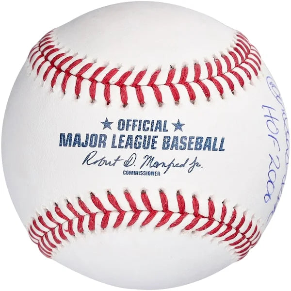 Carlton Fisk Signed Hall of Fame Logo Baseball | HOF 2000 Inscription